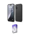 ieg™ iPhone 16 Kılıf Ahenk Serisi - Siyah Bilvis 5in1 3D Magic Cam Ekran Koruyucu