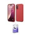 ieg™ iPhone 16 Kılıf Ahenk Serisi - Siyah Bilvis 5in1 5D Magic Hayalet Cam Ekran Koruyucu