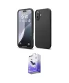 ieg™ iPhone 16 Kılıf Ahenk Serisi - Siyah Bilvis 5in1 5D Magic Hayalet Cam Ekran Koruyucu