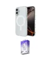 ieg™ iPhone 16 Kılıf Ahenk Yansıma Prime - Siyah Bilvis 5in1 3D Magic Cam Ekran Koruyucu