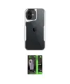 ieg™ iPhone 16 Kılıf Akış Çizgi Koleksiyonu - Şeffaf 360 Full Body Arka Koruyucu