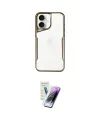 ieg™ iPhone 16 Kılıf Akış Çizgi Koleksiyonu - Şeffaf Pasifik Cam Ekran Koruyucu