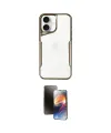 ieg™ iPhone 16 Kılıf Akış Çizgi Koleksiyonu - Siyah 3D Antistatik Mat Seramik Nano Ekran Koruyucu
