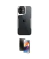 ieg™ iPhone 16 Kılıf Akış Çizgi Koleksiyonu - Siyah 3D Antistatik Mat Seramik Nano Ekran Koruyucu