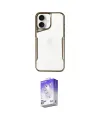 ieg™ iPhone 16 Kılıf Akış Çizgi Koleksiyonu - Siyah Bilvis 5in1 3D Magic Cam Ekran Koruyucu