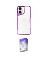 ieg™ iPhone 16 Kılıf Akış Çizgi Koleksiyonu - Siyah Bilvis 5in1 3D Magic Cam Ekran Koruyucu