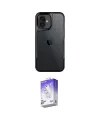 ieg™ iPhone 16 Kılıf Akış Çizgi Koleksiyonu - Siyah Bilvis 5in1 3D Magic Cam Ekran Koruyucu