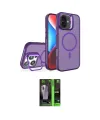ieg™ iPhone 16 Kılıf Akış Form - Şeffaf 360 Full Body Arka Koruyucu