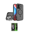 ieg™ iPhone 16 Kılıf Akış Form - Şeffaf 360 Full Body Arka Koruyucu