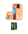 ieg™ iPhone 16 Kılıf Akış Form - Şeffaf 360 Full Body Arka Koruyucu