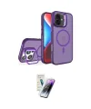 ieg™ iPhone 16 Kılıf Akış Form - Şeffaf Pasifik Cam Ekran Koruyucu