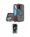 ieg™ iPhone 16 Kılıf Akış Form - Siyah 360 Mat Full Body Arka Koruyucu