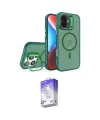 ieg™ iPhone 16 Kılıf Akış Form - Siyah Bilvis 5in1 3D Magic Cam Ekran Koruyucu