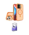 ieg™ iPhone 16 Kılıf Akış Form - Siyah Bilvis 5in1 5D Magic Hayalet Cam Ekran Koruyucu