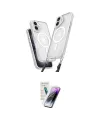 ieg™ iPhone 16 Kılıf Atlas Doku Koleksiyonu - Şeffaf Pasifik Cam Ekran Koruyucu