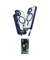 ieg™ iPhone 16 Kılıf Atlas Doku Koleksiyonu - Siyah 360 Mat Full Body Arka Koruyucu