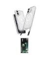 ieg™ iPhone 16 Kılıf Atlas Doku Koleksiyonu - Siyah 360 Mat Full Body Arka Koruyucu