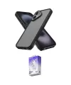 ieg™ iPhone 16 Kılıf Atlas Form - Siyah Bilvis 5in1 3D Magic Cam Ekran Koruyucu