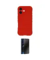 ieg™ iPhone 16 Kılıf Atlas Koleksiyonu - Siyah 3D Antistatik Hayalet Cam Ekran Koruyucu