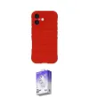 ieg™ iPhone 16 Kılıf Atlas Koleksiyonu - Siyah Bilvis 5in1 3D Magic Cam Ekran Koruyucu