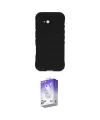 ieg™ iPhone 16 Kılıf Atlas Koleksiyonu - Siyah Bilvis 5in1 3D Magic Cam Ekran Koruyucu