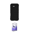 ieg™ iPhone 16 Kılıf Atlas Koleksiyonu - Siyah Bilvis 5in1 5D Magic Hayalet Cam Ekran Koruyucu