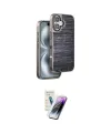ieg™ iPhone 16 Kılıf Atlas Minimal Özel Seri - Şeffaf Pasifik Cam Ekran Koruyucu