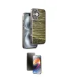 ieg™ iPhone 16 Kılıf Atlas Minimal Özel Seri - Siyah 3D Antistatik Mat Seramik Nano Ekran Koruyucu