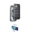 ieg™ iPhone 16 Kılıf Atlas Minimal Özel Seri - Siyah 3D Antistatik Seramik Nano Ekran Koruyucu