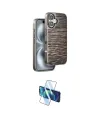ieg™ iPhone 16 Kılıf Atlas Minimal Özel Seri - Siyah 3D Antistatik Seramik Nano Ekran Koruyucu