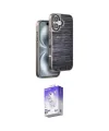 ieg™ iPhone 16 Kılıf Atlas Minimal Özel Seri - Siyah Bilvis 5in1 3D Magic Cam Ekran Koruyucu