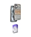 ieg™ iPhone 16 Kılıf Atlas Minimal Özel Seri - Siyah Bilvis 5in1 3D Magic Cam Ekran Koruyucu