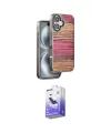 ieg™ iPhone 16 Kılıf Atlas Minimal Özel Seri - Siyah Bilvis 5in1 5D Magic Hayalet Cam Ekran Koruyucu