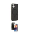 ieg™ iPhone 16 Kılıf Çekirdek Modern Prime - Siyah 3D Antistatik Mat Seramik Nano Ekran Koruyucu