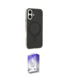 ieg™ iPhone 16 Kılıf Çekirdek Modern Prime - Siyah Bilvis 5in1 3D Magic Cam Ekran Koruyucu