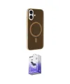 ieg™ iPhone 16 Kılıf Çekirdek Modern Prime - Siyah Bilvis 5in1 5D Magic Hayalet Cam Ekran Koruyucu