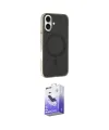 ieg™ iPhone 16 Kılıf Çekirdek Modern Prime - Siyah Bilvis 5in1 5D Magic Hayalet Cam Ekran Koruyucu