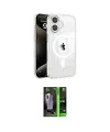 ieg™ iPhone 16 Kılıf Doruk Doku Özel Seri - Şeffaf 360 Full Body Arka Koruyucu