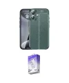 ieg™ iPhone 16 Kılıf Doruk Klasik Özel Seri - Siyah Bilvis 5in1 3D Magic Cam Ekran Koruyucu