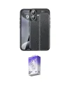 ieg™ iPhone 16 Kılıf Doruk Klasik Özel Seri - Siyah Bilvis 5in1 3D Magic Cam Ekran Koruyucu