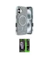 ieg™ iPhone 16 Kılıf Eksen Çizgi - Şeffaf 360 Full Body Arka Koruyucu