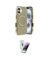 ieg™ iPhone 16 Kılıf Eksen Çizgi - Şeffaf Pasifik Cam Ekran Koruyucu