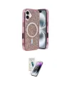 ieg™ iPhone 16 Kılıf Eksen Çizgi - Şeffaf Pasifik Cam Ekran Koruyucu