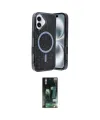ieg™ iPhone 16 Kılıf Eksen Çizgi - Siyah 360 Mat Full Body Arka Koruyucu