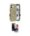 ieg™ iPhone 16 Kılıf Eksen Çizgi - Siyah 3D Antistatik Mat Seramik Nano Ekran Koruyucu