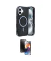 ieg™ iPhone 16 Kılıf Eksen Çizgi - Siyah 3D Antistatik Mat Seramik Nano Ekran Koruyucu