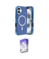 ieg™ iPhone 16 Kılıf Eksen Çizgi - Siyah Bilvis 5in1 3D Magic Cam Ekran Koruyucu