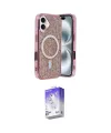 ieg™ iPhone 16 Kılıf Eksen Çizgi - Siyah Bilvis 5in1 3D Magic Cam Ekran Koruyucu