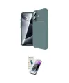 ieg™ iPhone 16 Kılıf Eksen Form Prime - Şeffaf Pasifik Cam Ekran Koruyucu