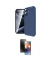 ieg™ iPhone 16 Kılıf Eksen Form Prime - Siyah 3D Antistatik Mat Seramik Nano Ekran Koruyucu
